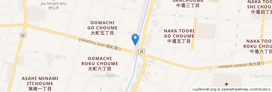 Mapa de ubicacion de 大安吉日 大安ラーメン en Jepun, 秋田県, 秋田市.