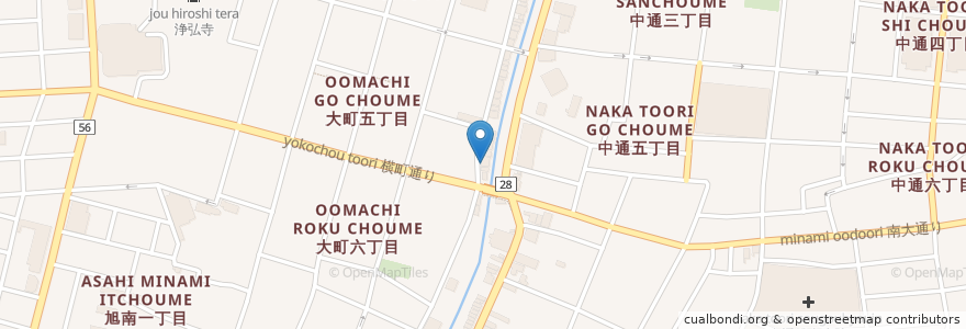 Mapa de ubicacion de オイスターダイニング せるふぃっしゅ en 日本, 秋田県, 秋田市.