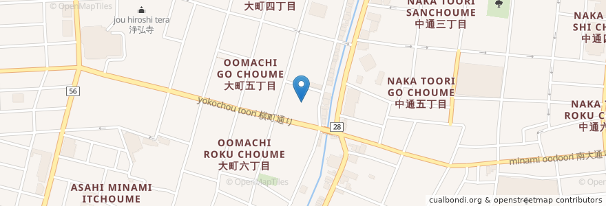 Mapa de ubicacion de みーてぃあ en Япония, Акита, 秋田市.