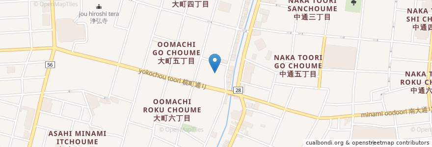 Mapa de ubicacion de ダーツバー　STAND UP BOSS en Japão, 秋田県, 秋田市.