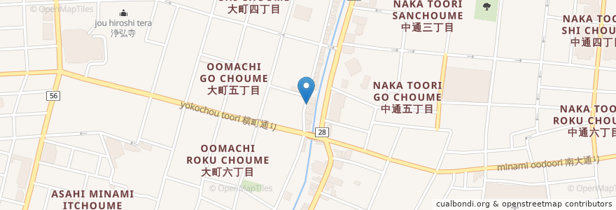 Mapa de ubicacion de 國酒と料理 墨流し en 日本, 秋田県, 秋田市.