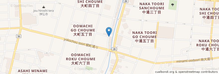 Mapa de ubicacion de ステーキハウス 牛ぐる en Japon, Préfecture D'Akita, Akita.
