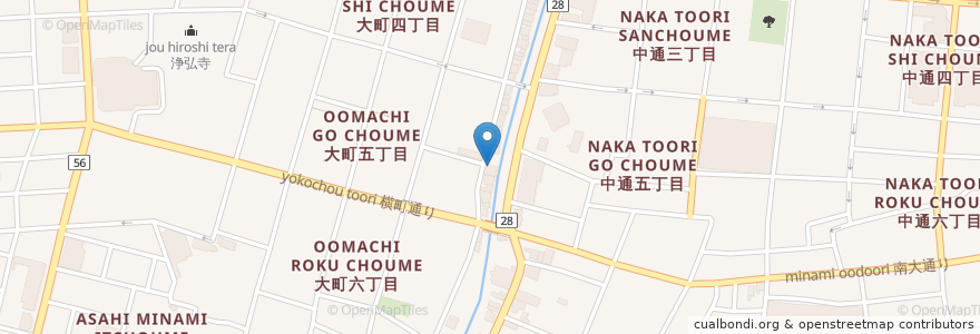 Mapa de ubicacion de 秋田料理の店 七福神 en Japon, Préfecture D'Akita, Akita.
