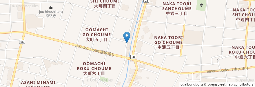 Mapa de ubicacion de 宴会場/和室 en Japan, Präfektur Akita, 秋田市.