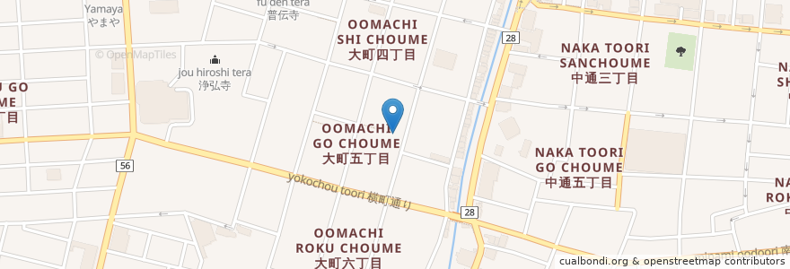 Mapa de ubicacion de カプリコーン en 日本, 秋田県, 秋田市.