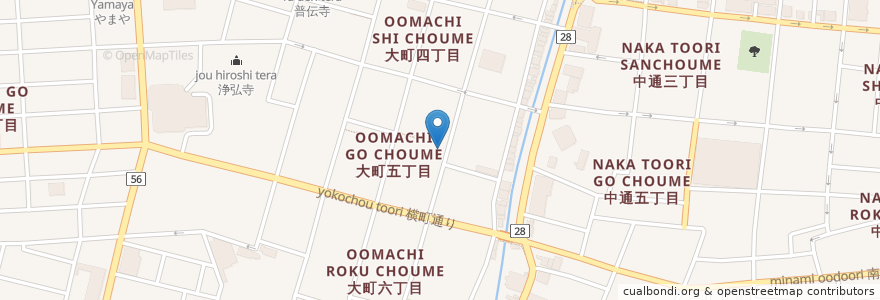 Mapa de ubicacion de 歩摘亭 en Japonya, 秋田県, 秋田市.