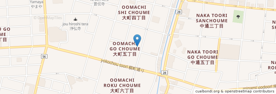 Mapa de ubicacion de クラブ一条 en 日本, 秋田県, 秋田市.