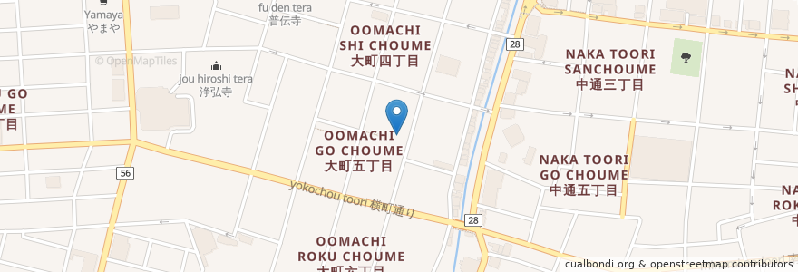 Mapa de ubicacion de クラブ一葉 en 일본, 아키타현, 秋田市.