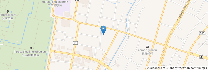 Mapa de ubicacion de 聖母被昇天修道院弘前修道院 en 日本, 青森县, 弘前市.