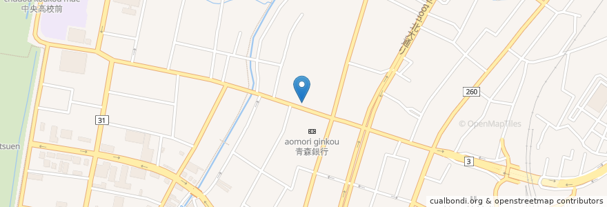 Mapa de ubicacion de 東奥信用金庫 en Japon, Préfecture D'Aomori, 弘前市.