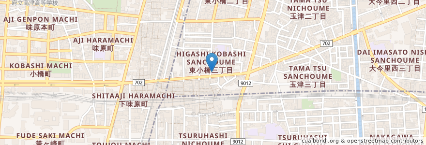Mapa de ubicacion de イシケン漢方 en Japon, Préfecture D'Osaka, 大阪市, 東成区.