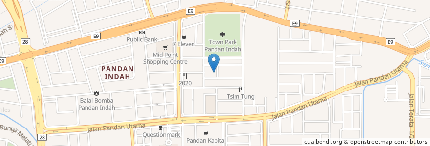 Mapa de ubicacion de Restoran Udon-ya San en マレーシア, セランゴール, Majlis Perbandaran Ampang Jaya.