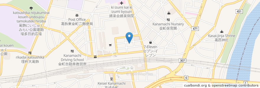 Mapa de ubicacion de ガキ大将 en Japonya, 東京都, 葛飾区.
