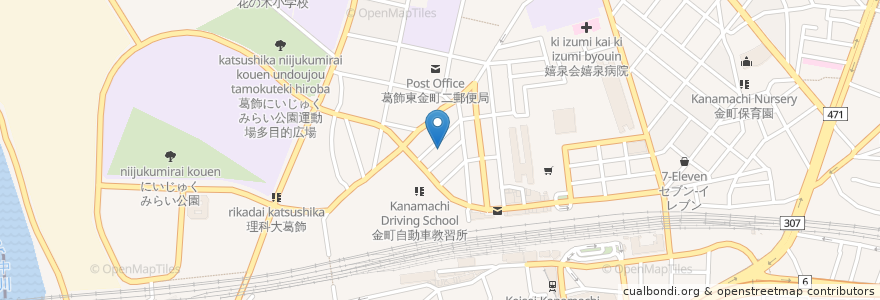 Mapa de ubicacion de マスダ産婦人科 en Japon, Tokyo, 葛飾区.