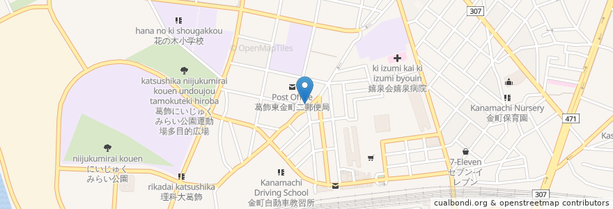 Mapa de ubicacion de JUJU en Japan, 東京都, 葛飾区.