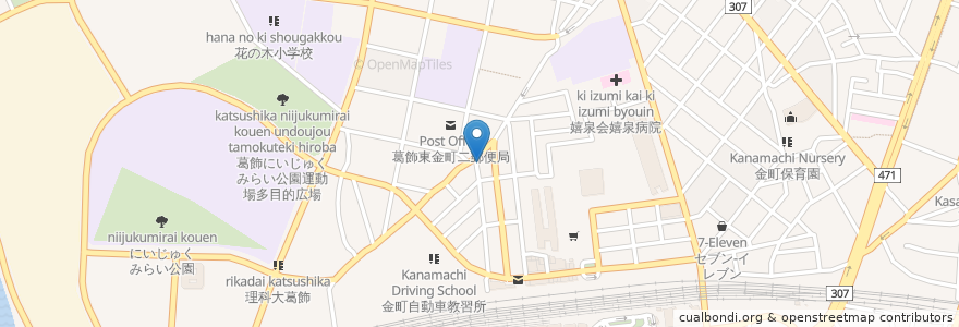 Mapa de ubicacion de 麺座でん en اليابان, 東京都, 葛飾区.