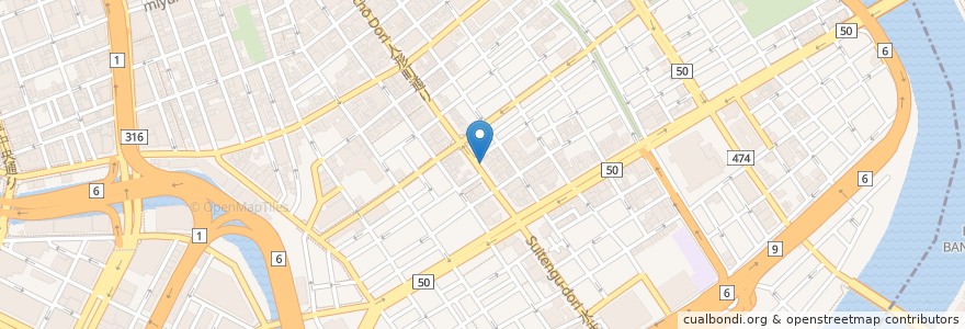 Mapa de ubicacion de 人形町からくり櫓 en Japonya, 東京都, 中央区.