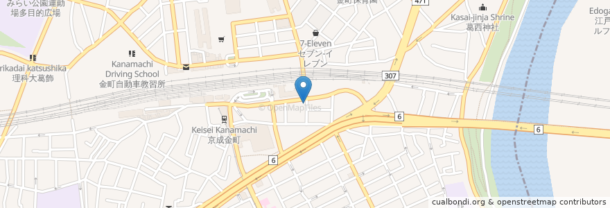 Mapa de ubicacion de パスタバール　タサキ en Japon, Tokyo, 葛飾区.