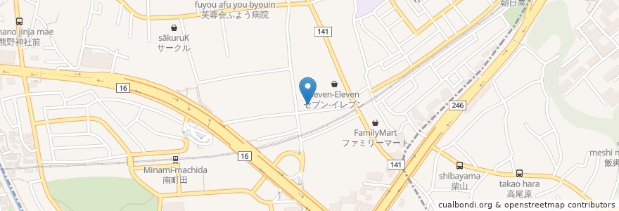 Mapa de ubicacion de 大衆酒場 和田屋 en Japón, Tokio, Machida.