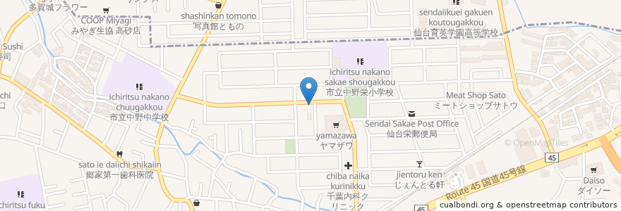Mapa de ubicacion de 喫茶&スナック 廉 en 日本, 宮城県, 仙台市, 宮城野区.