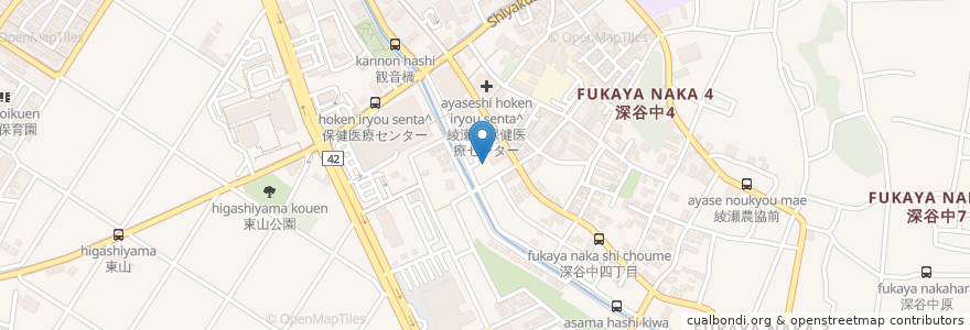 Mapa de ubicacion de 綾瀬消化器内科クリニック en 日本, 神奈川県, 綾瀬市.