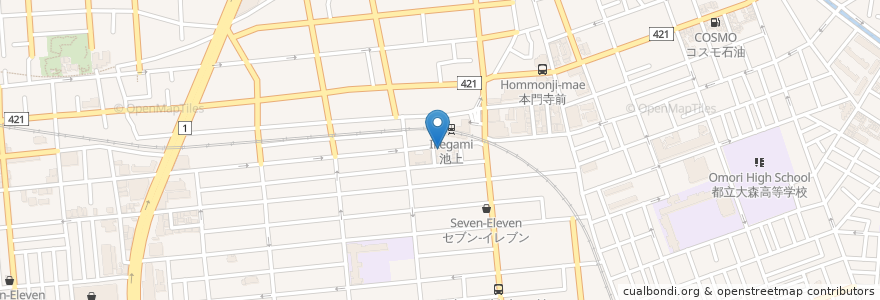 Mapa de ubicacion de 玄海鮨 en 日本, 東京都, 大田区.