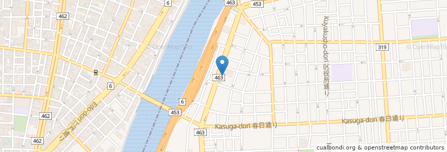 Mapa de ubicacion de 牧野珠算学校 en Jepun, 東京都, 墨田区.