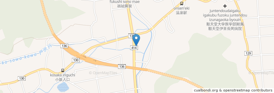 Mapa de ubicacion de ザックス en Japão, 静岡県, 伊豆の国市.