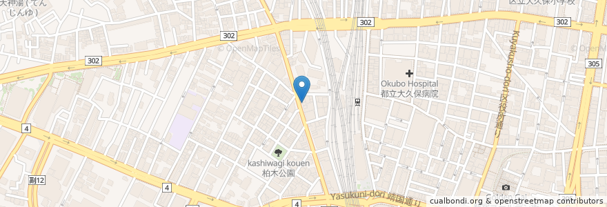 Mapa de ubicacion de ラーメン龍の家　小滝橋通店 en Japon, Tokyo, Shinjuku.
