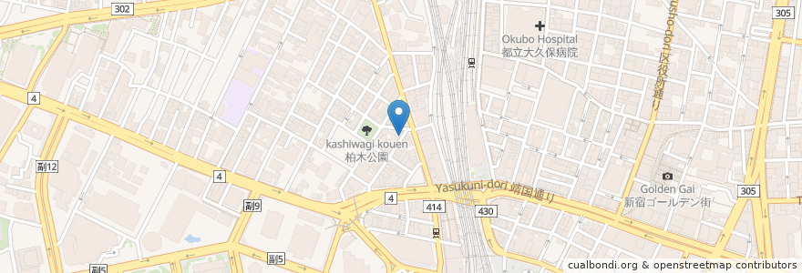 Mapa de ubicacion de 博多とりかわ長政 en ژاپن, 東京都, 新宿区.