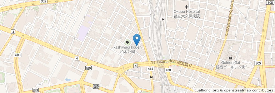 Mapa de ubicacion de 珈琲西武 en Japan, Tokio, 新宿区.