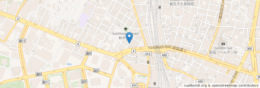 Mapa de ubicacion de 明神丸 en اليابان, 東京都, 新宿区.
