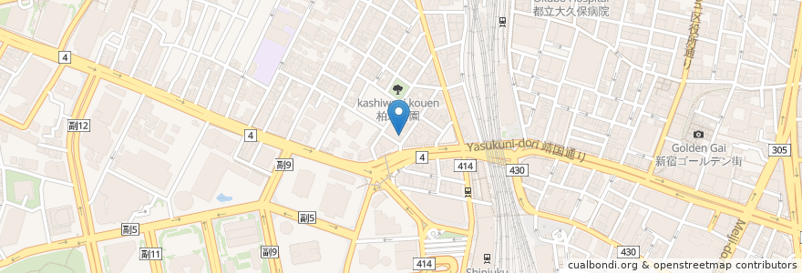 Mapa de ubicacion de 北九州酒場 en Japon, Tokyo, Shinjuku.