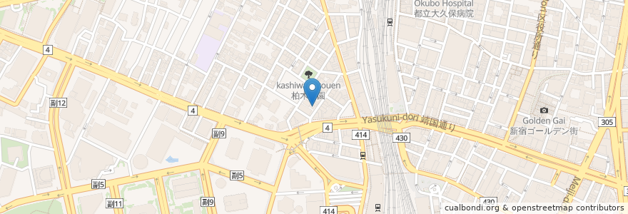 Mapa de ubicacion de MEAT & WINE en 日本, 東京都, 新宿区.