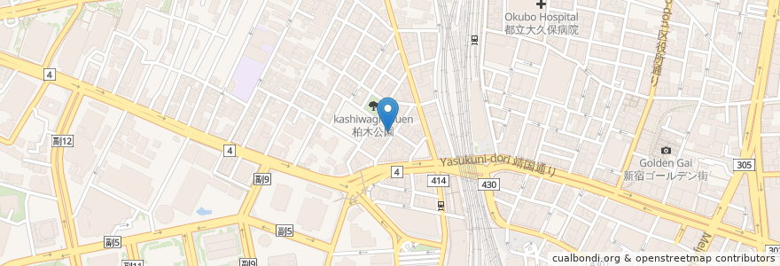 Mapa de ubicacion de 下剋上酒場 en Japonya, 東京都, 新宿区.