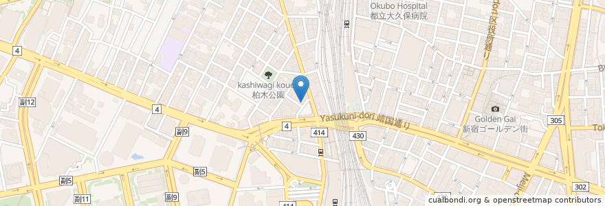 Mapa de ubicacion de 田村屋 en 일본, 도쿄도, 신주쿠.