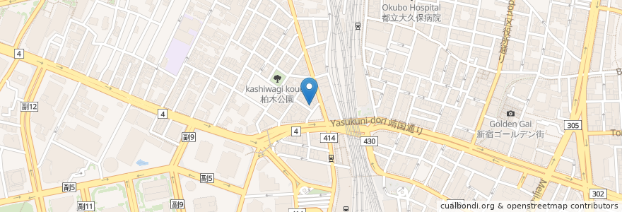 Mapa de ubicacion de 五島人 en ژاپن, 東京都, 新宿区.