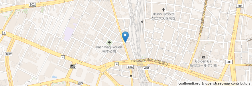 Mapa de ubicacion de 餃子販売所　いち五郎 en Japon, Tokyo, Shinjuku.