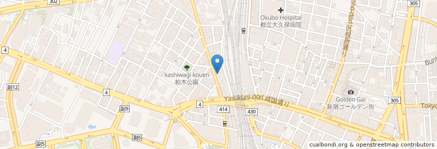 Mapa de ubicacion de 北海道ラーメン　味八 en ژاپن, 東京都, 新宿区.