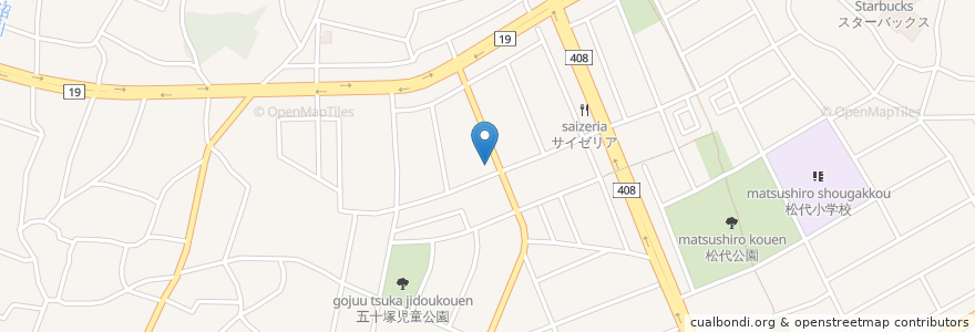 Mapa de ubicacion de ひらり　つくば松代店 en Japon, Préfecture D'Ibaraki, Tsukuba.