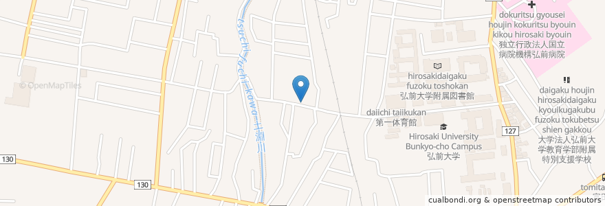 Mapa de ubicacion de 弘前福音キリスト教会 en اليابان, محافظة آوموري, 弘前市.