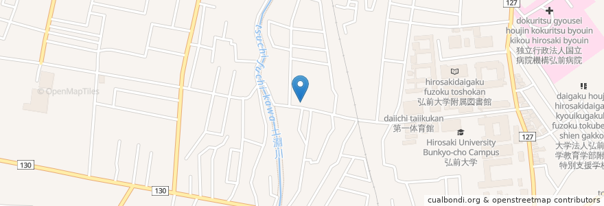 Mapa de ubicacion de 寒沢保育園 en Japon, Préfecture D'Aomori, 弘前市.