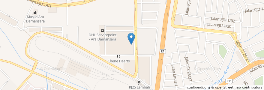 Mapa de ubicacion de J&T Express en マレーシア, セランゴール, Petaling Jaya.