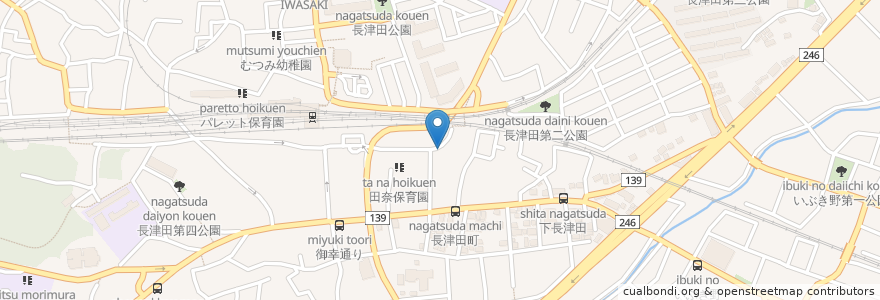 Mapa de ubicacion de しらはた胃腸肛門クリニック横浜 en Japon, Préfecture De Kanagawa, 横浜市, 緑区.
