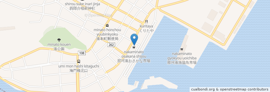 Mapa de ubicacion de 丸八水産那珂湊おさかな市場店 en 日本, 茨城県.
