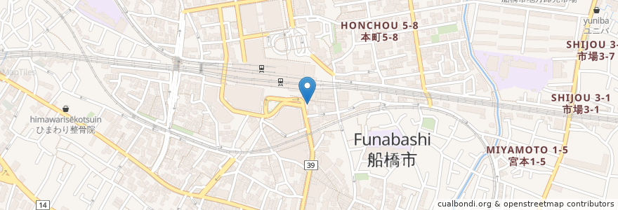 Mapa de ubicacion de 榮華光 en 日本, 千葉県, 船橋市.