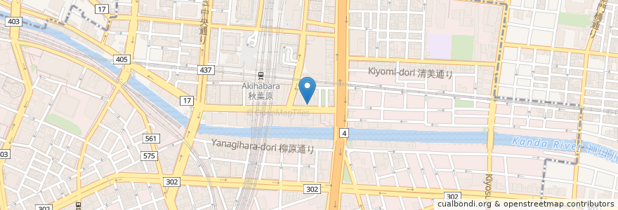 Mapa de ubicacion de 日高屋 en 日本, 東京都, 千代田区.