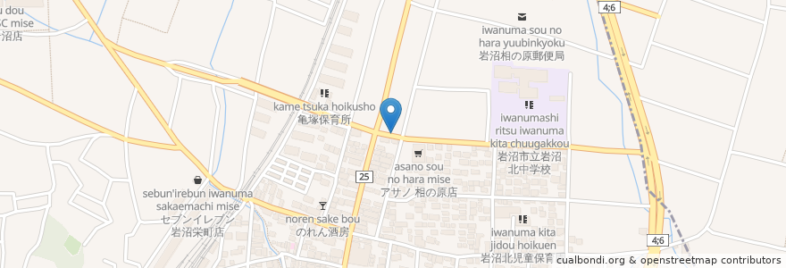 Mapa de ubicacion de カサハラアニマルメディカルセンター en اليابان, 宮城県, 岩沼市.