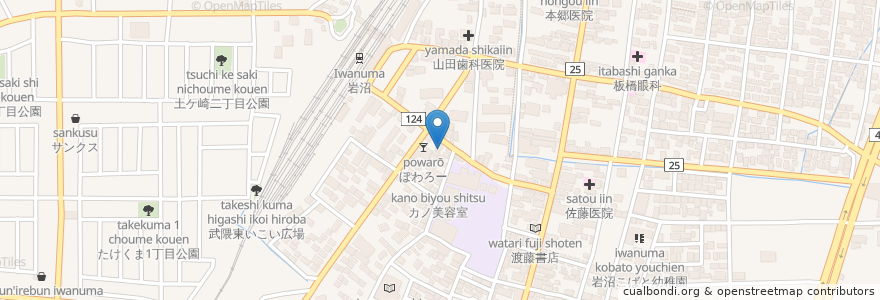 Mapa de ubicacion de 杜の都調剤薬局 en اليابان, 宮城県, 岩沼市.