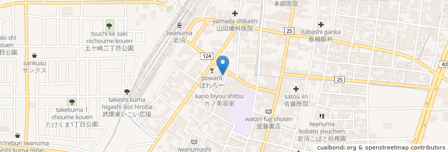 Mapa de ubicacion de オーパ en Japão, 宮城県, 岩沼市.
